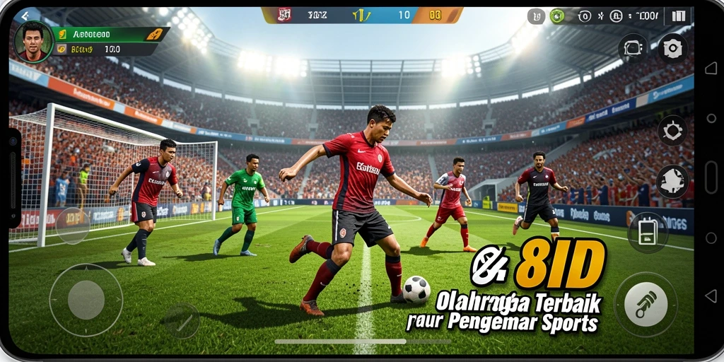 Tampilan gameplay <strong>8ID</strong> yang menampilkan aksi olahraga yang mendebarkan.