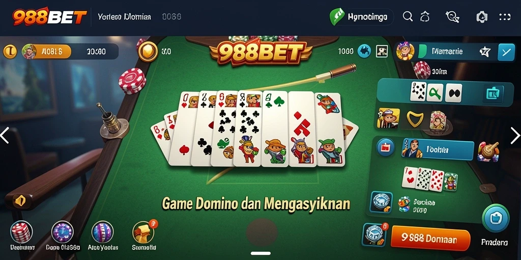 Screenshot gameplay 988BET yang menampilkan aksi permainan Domino.
