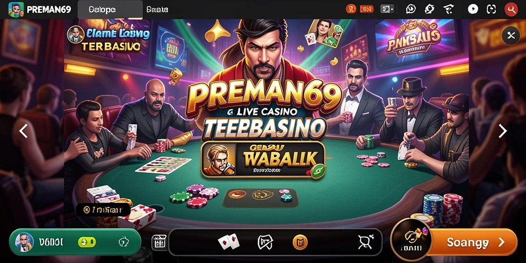 Tampilan permainan Live Casino yang menegangkan di PREMAN69.