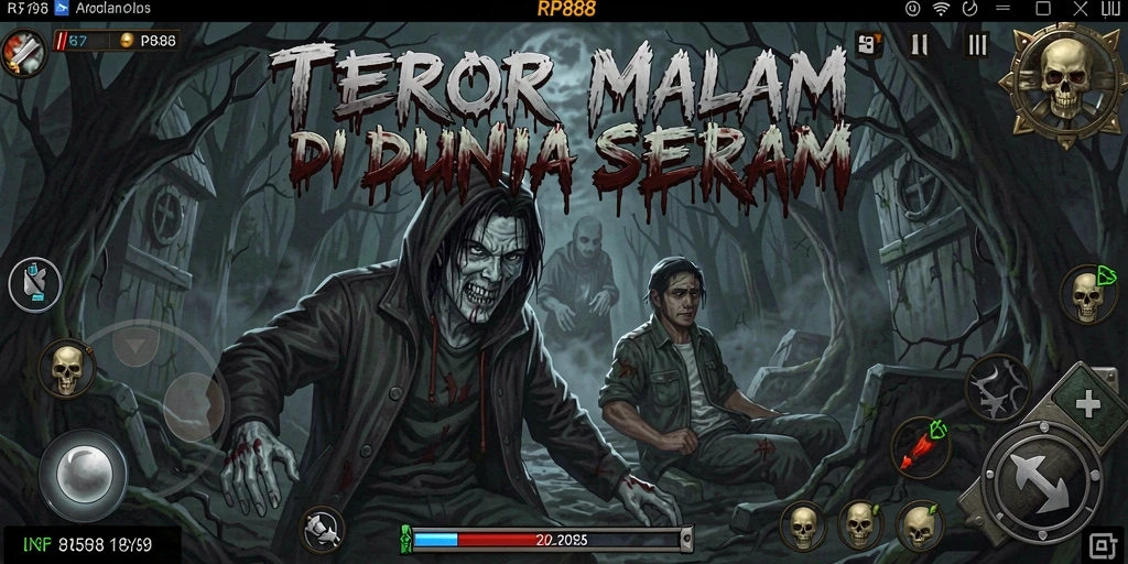 Tangkapan layar RP888 menampilkan momen menegangkan saat berhadapan dengan makhluk Horror.
