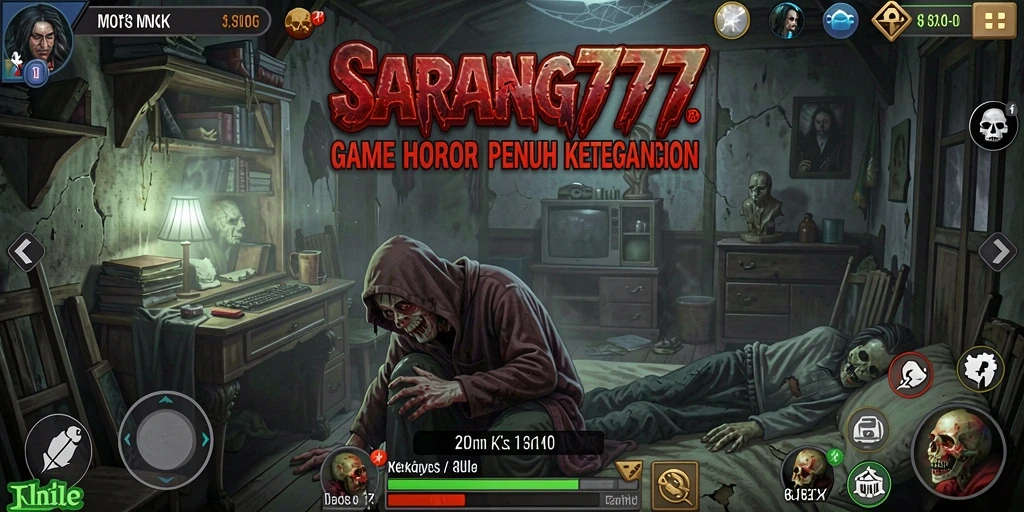 Tangkapan layar menampilkan momen menegangkan dalam gameplay horor.