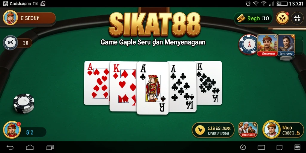 Tampilan gameplay Gaple yang seru dan interaktif di SIKAT88.