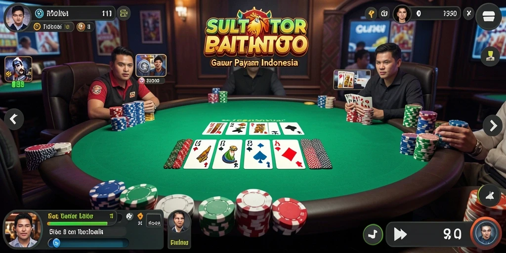 Tampilan menarik dari gameplay Poker SULTANTOTO yang seru.