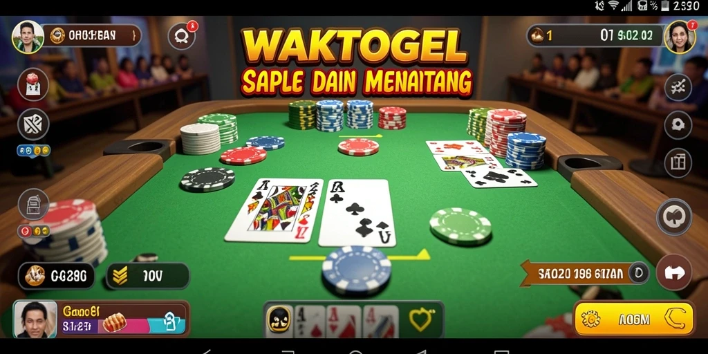 Tampilan gameplay seru dalam WAKTOGEL saat bermain Gaple.