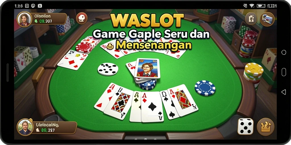 Tampilan gameplay menarik dari permainan Gaple WASLOT.